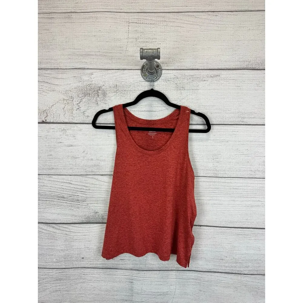 Athleta Women's Active Orange Heather Uptempo Workout Tank Top Size Medium